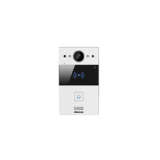 Installed access control hardware at an apartment entrance