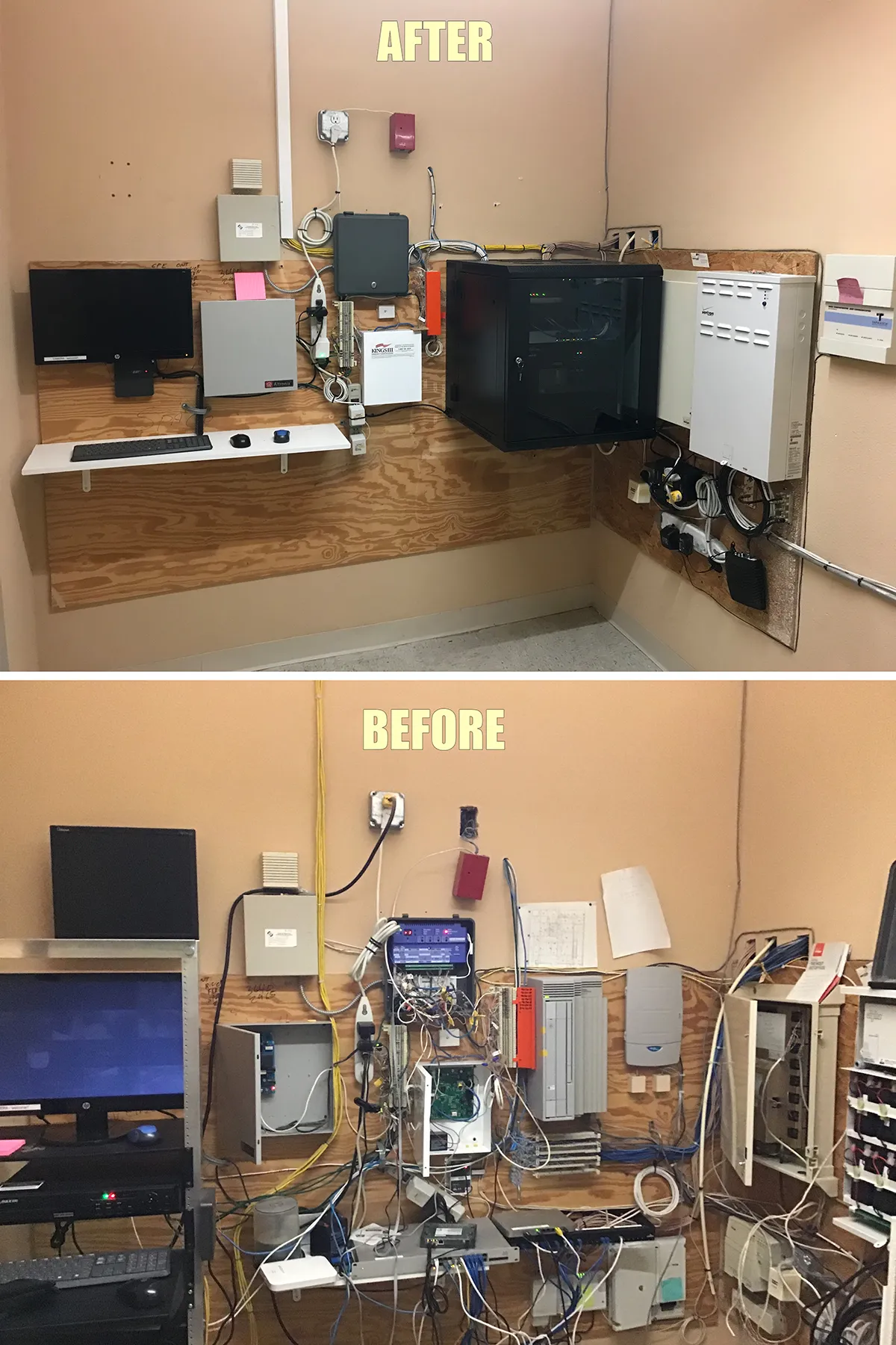 Installed entry hardware from a past apartment access control project