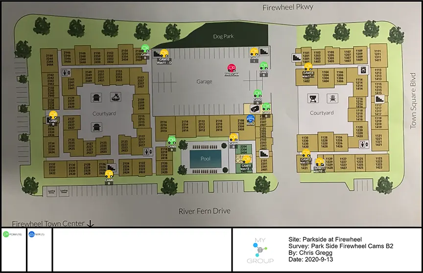 Example apartment property security planning floorplan