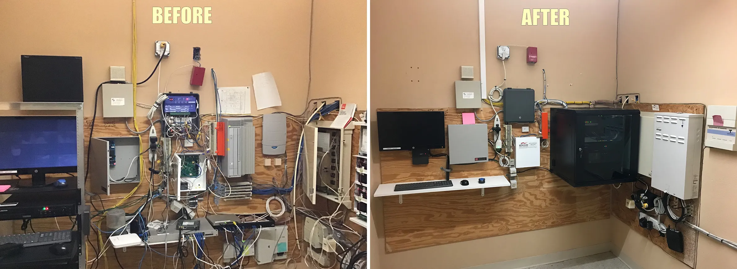 Before and after views of a past apartment entry upgrade